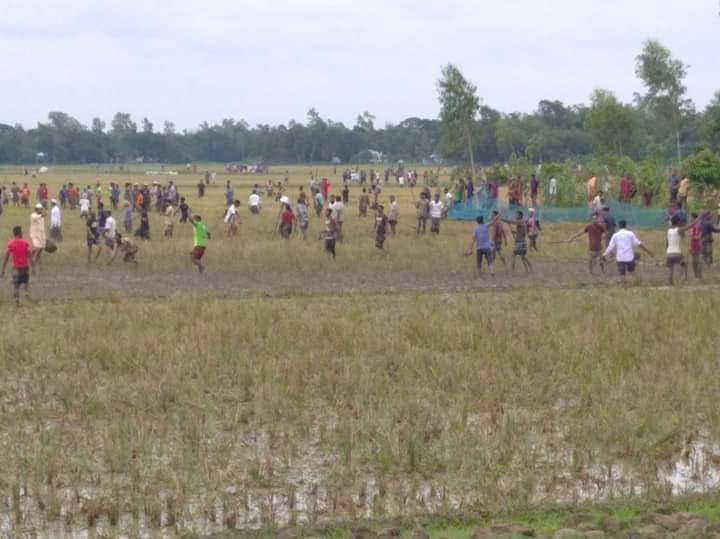 বাহুবলে দু'পক্ষের সংঘর্ষে পুলিশসহ আহত শতাধিক