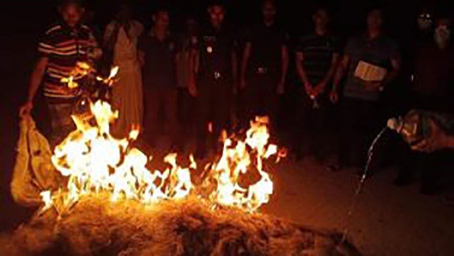 লাখাইয়ে অবৈধ কারেন্ট জাল ধ্বংশ করা হয়েছে কারেন্ট-জাল