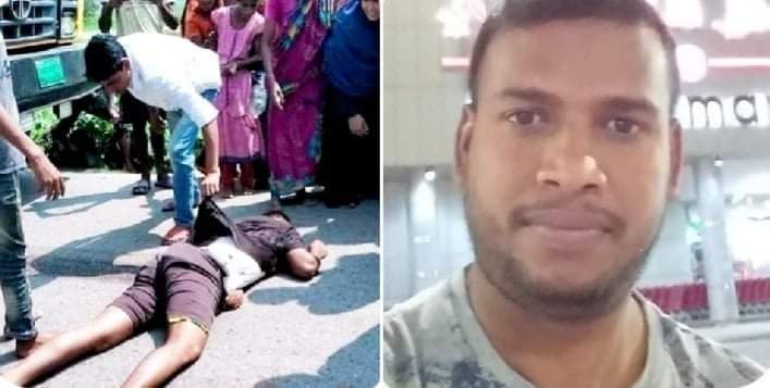 লাখাইয়ে ট্রাকের সাথে সংঘর্ষে মোটরসাইকেল আরোহী নিহত মোটরসাইকেল আরোহী নিহত শামীম মিয়া।