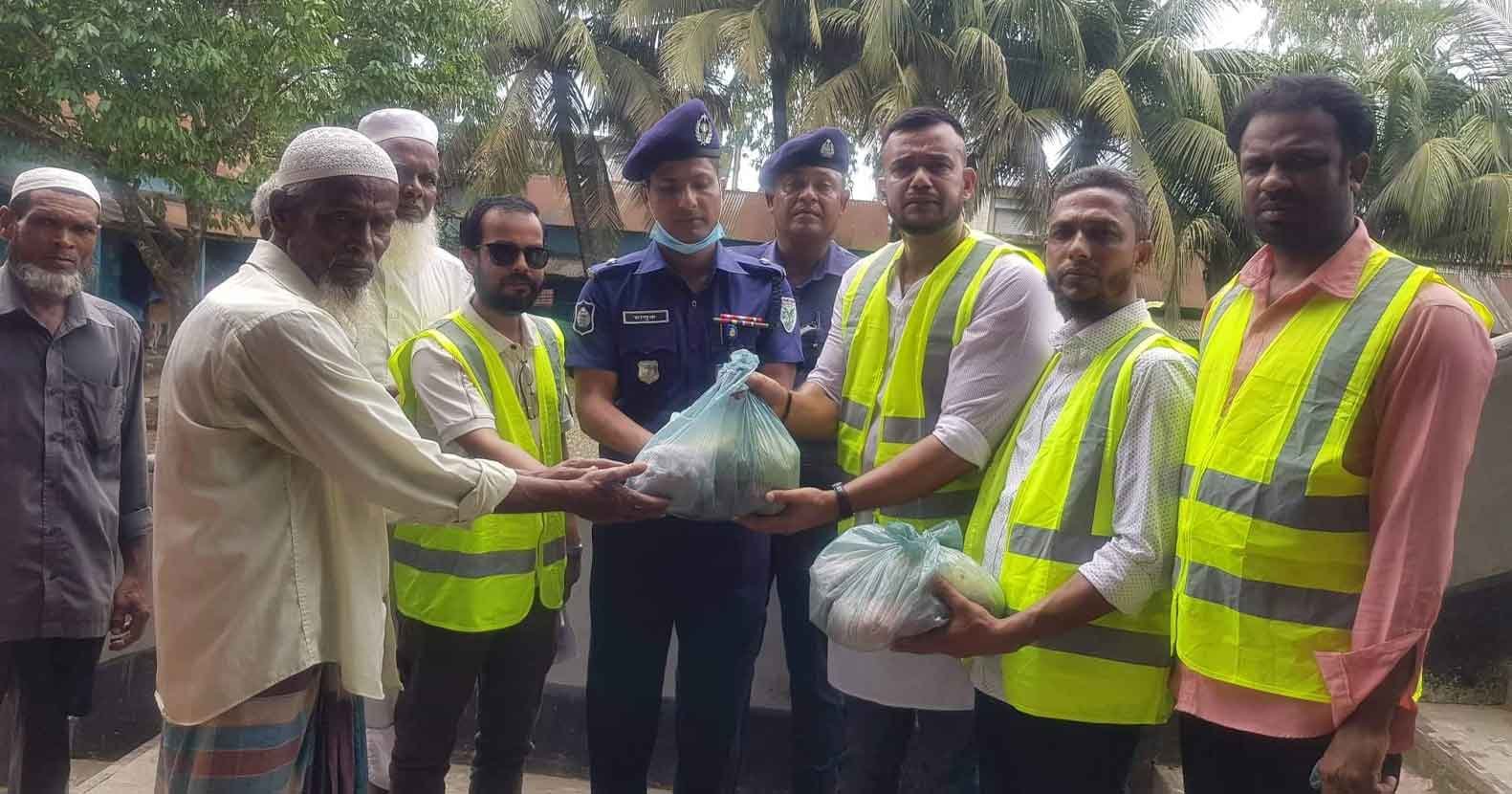 আজমিরিগঞ্জে তাসনুভা শামিম ফাউন্ডেশনের ত্রান বিতরণ