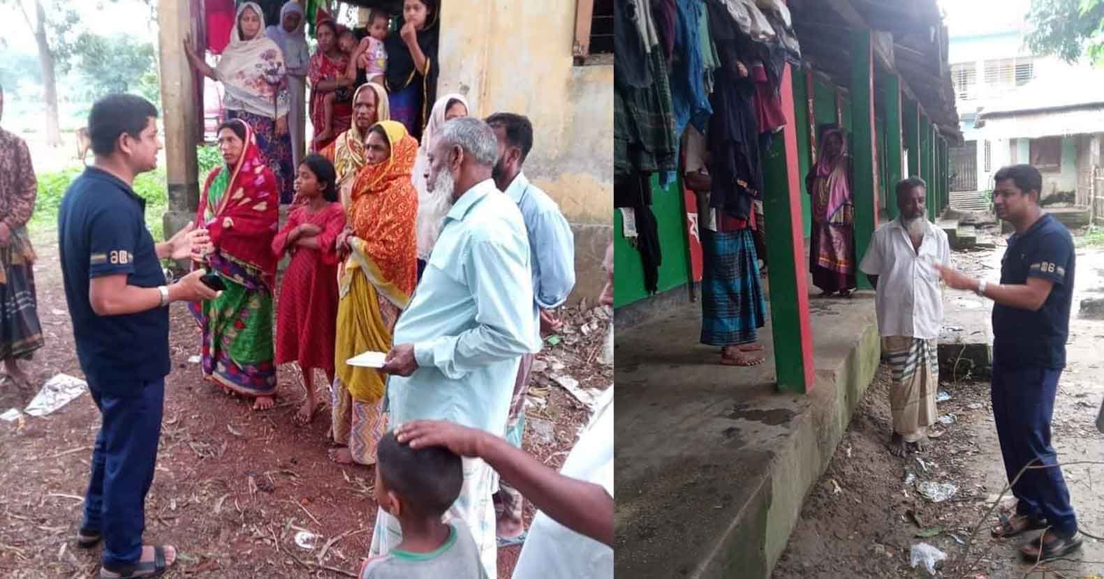 লাখাইয়ে বন্যা দূর্গত এলাকা পরিদর্শনে ইউএনও লাখাইয়ে বন্যা দূর্গত এলাকা পরিদর্শনে ইউএনও
