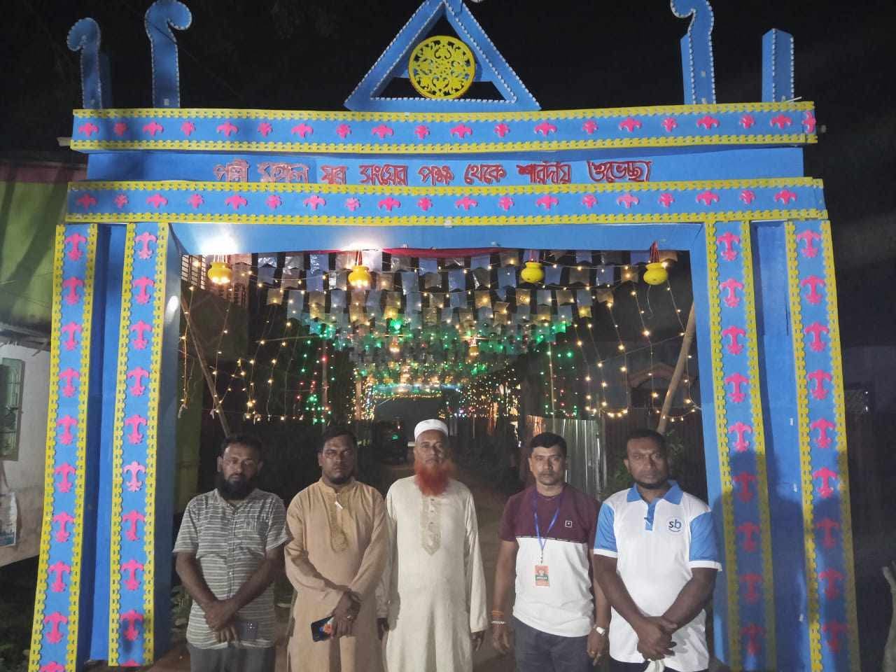 লাখাইয়ে পূজা মণ্ডপ পরিদর্শনে প্রেসক্লাব নেতৃবৃন্দ